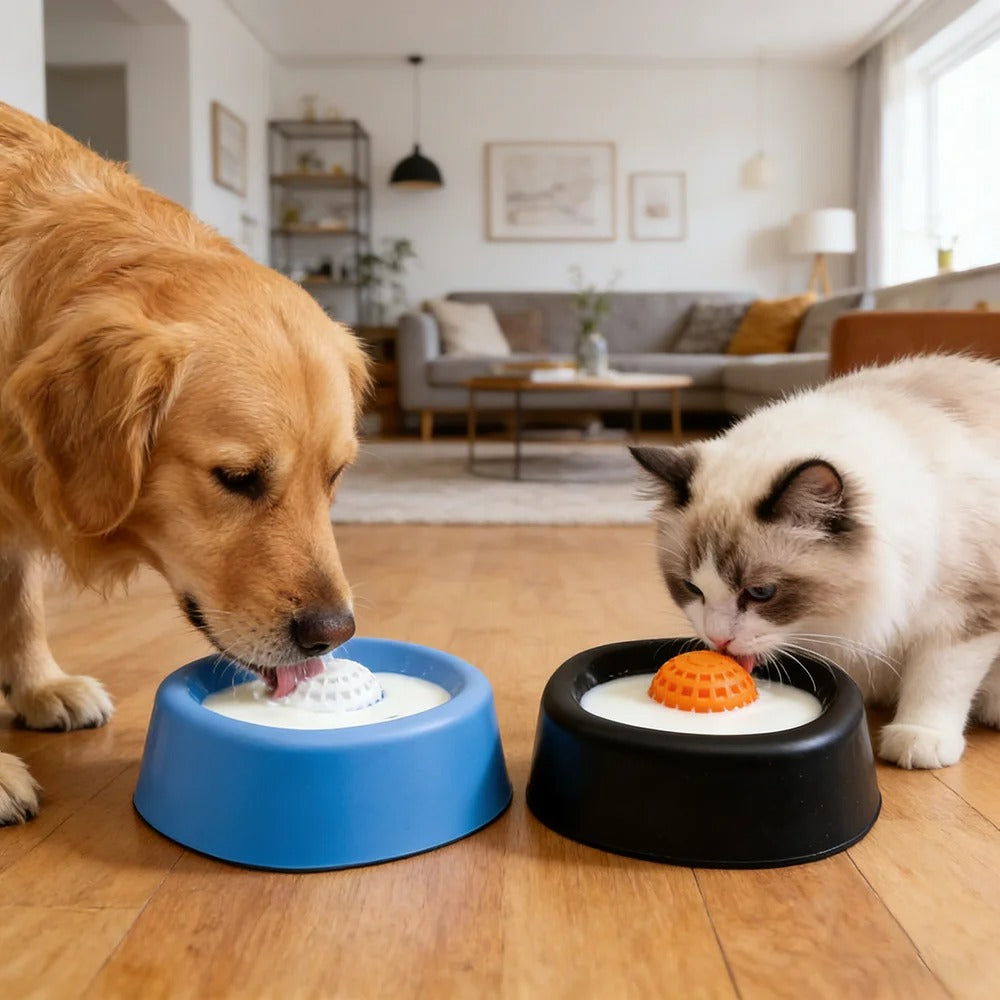 NutriVitalPro™ PupFlow V2 – Liquid Treat Slow Feeder Bowl
